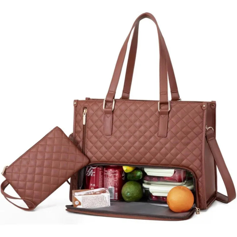 2-in-1 Laptop Bag with Insulated Lunch Compartment - Wholesalus