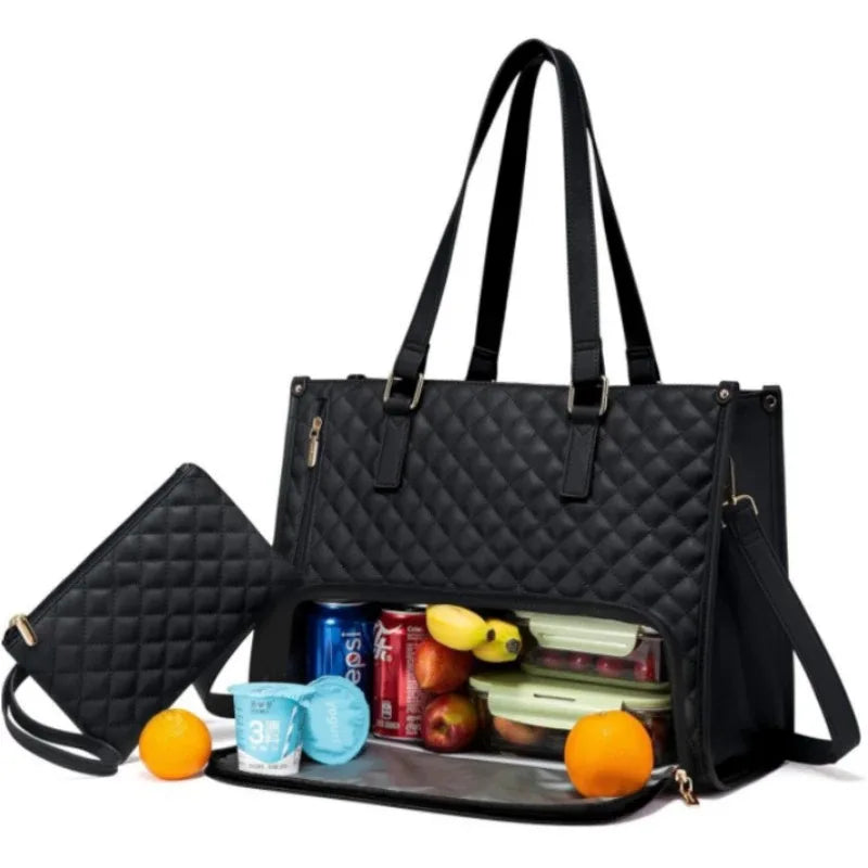 2-in-1 Laptop Bag with Insulated Lunch Compartment - Wholesalus