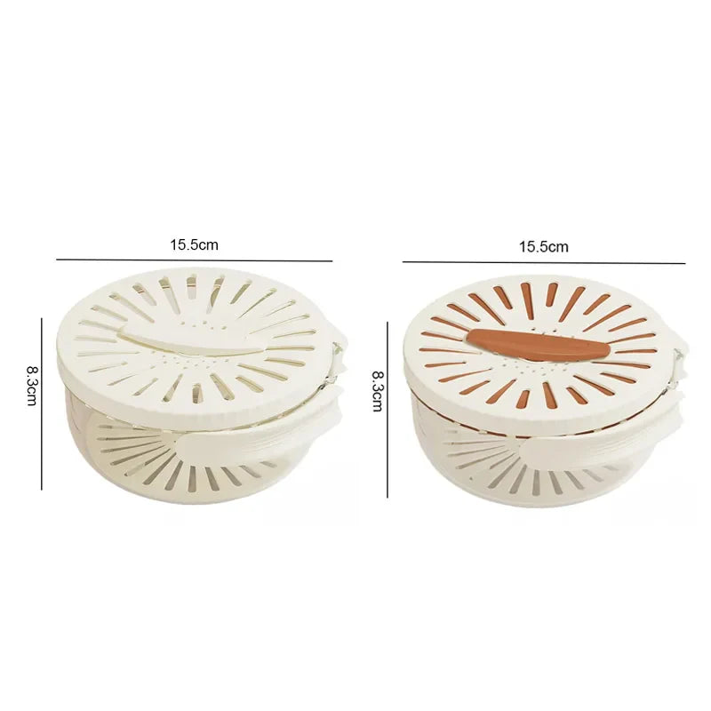 Foldable Handle Drain Basket with Lid - Wholesalus