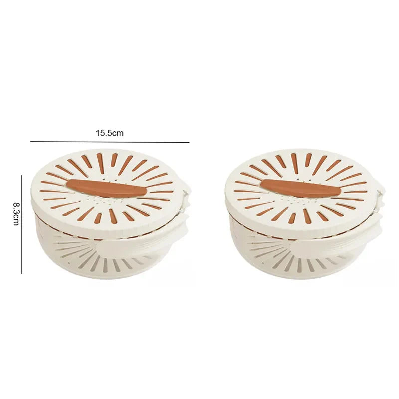Foldable Handle Drain Basket with Lid - Wholesalus