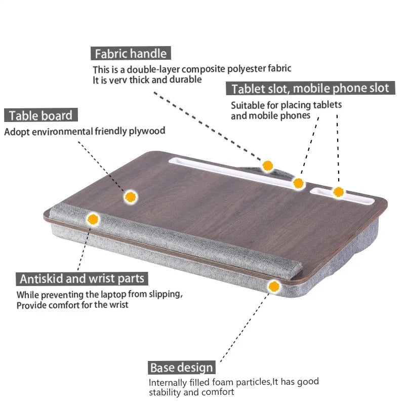 Portable Laptop Desk With Cushion - Wholesalus
