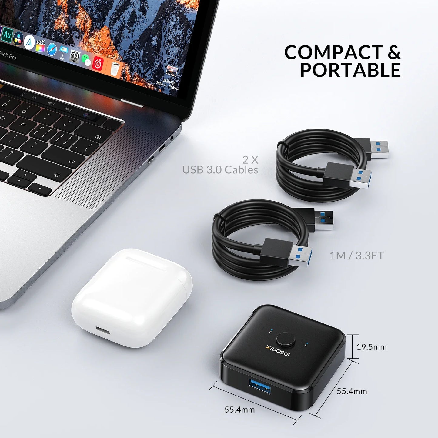 2 In 1 Data Switcher USB HUB - Wholesalus