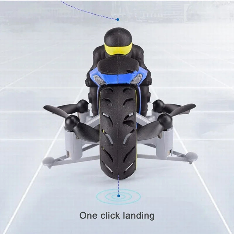 2-In-1 Land Air RC Motorcycle - Wholesalus