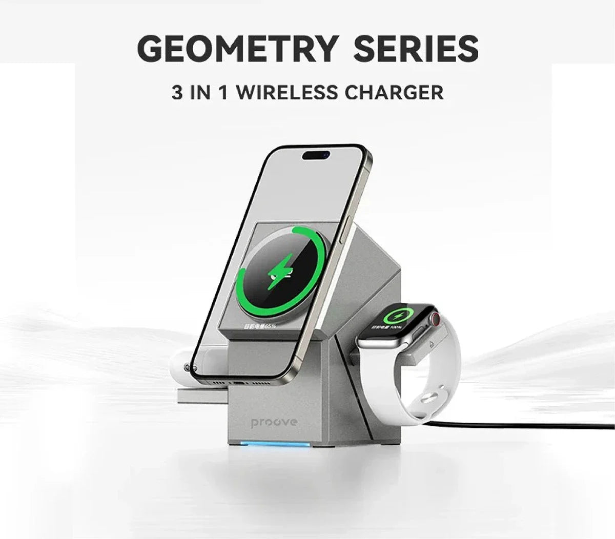 3 in 1 Magnetic Wireless Fast Charger - Wholesalus