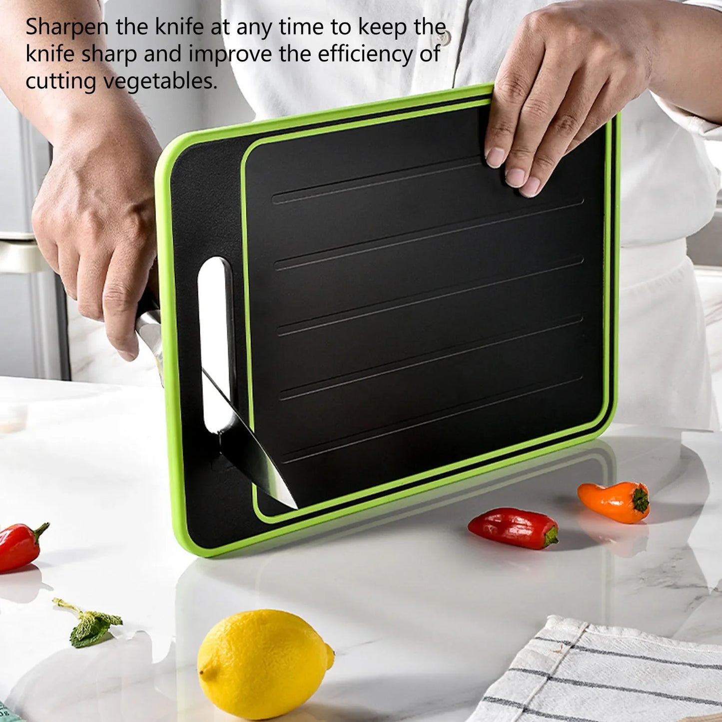 Aluminum Alloy Cutting Board with Knife Sharpener - Wholesalus