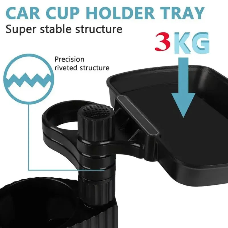 Car Cup Holder with Detachable Tray - Wholesalus