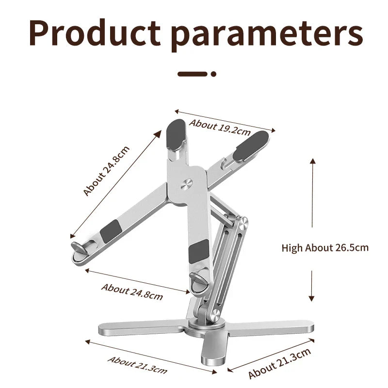 Foldable Aluminum Alloy Rotating Laptop Stand - Wholesalus