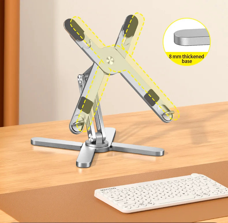 Foldable Aluminum Alloy Rotating Laptop Stand - Wholesalus