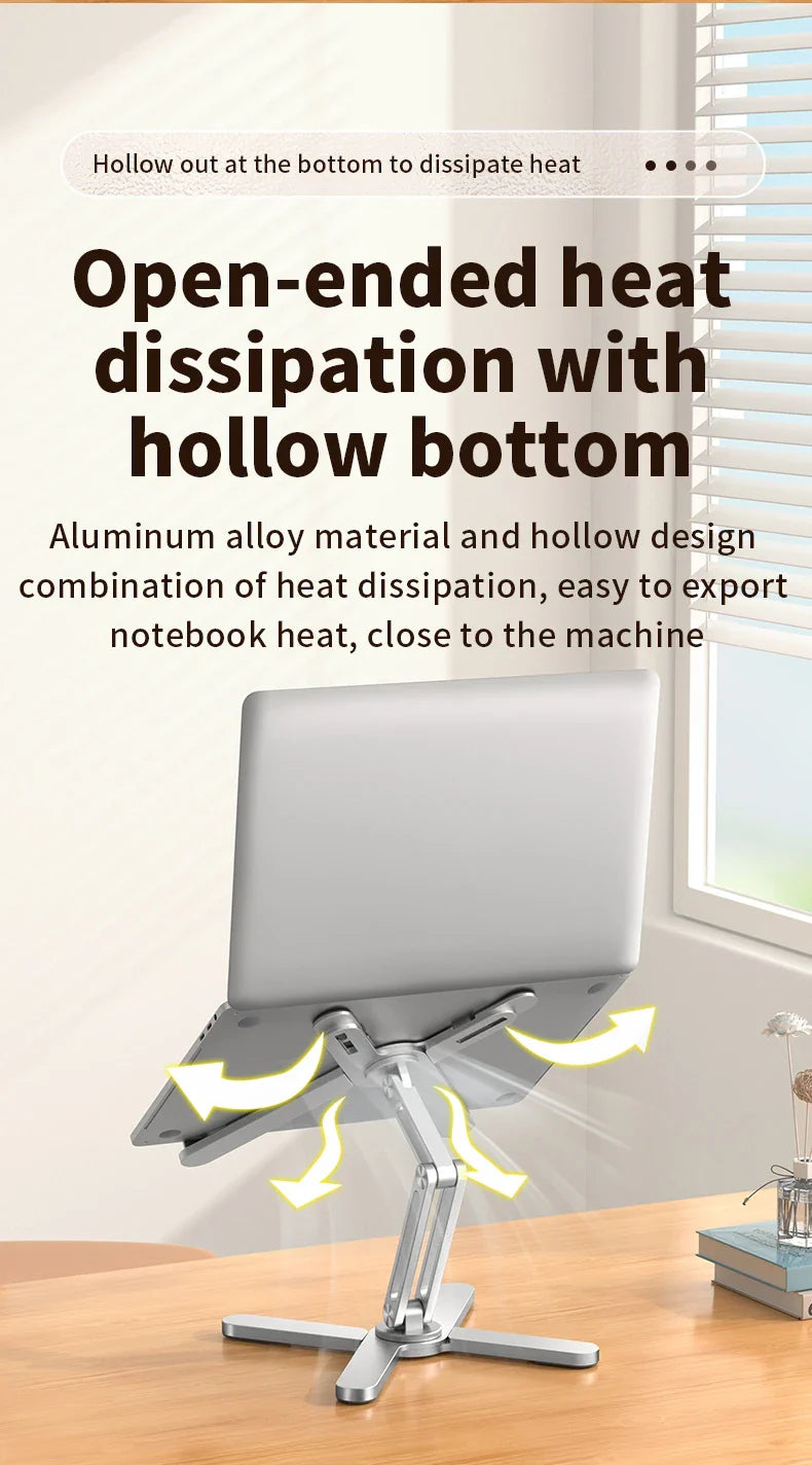 Foldable Aluminum Alloy Rotating Laptop Stand - Wholesalus