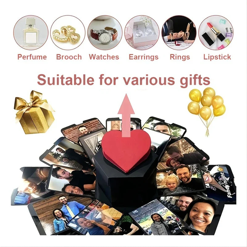 Hexagon Photo Explosion Box - Wholesalus
