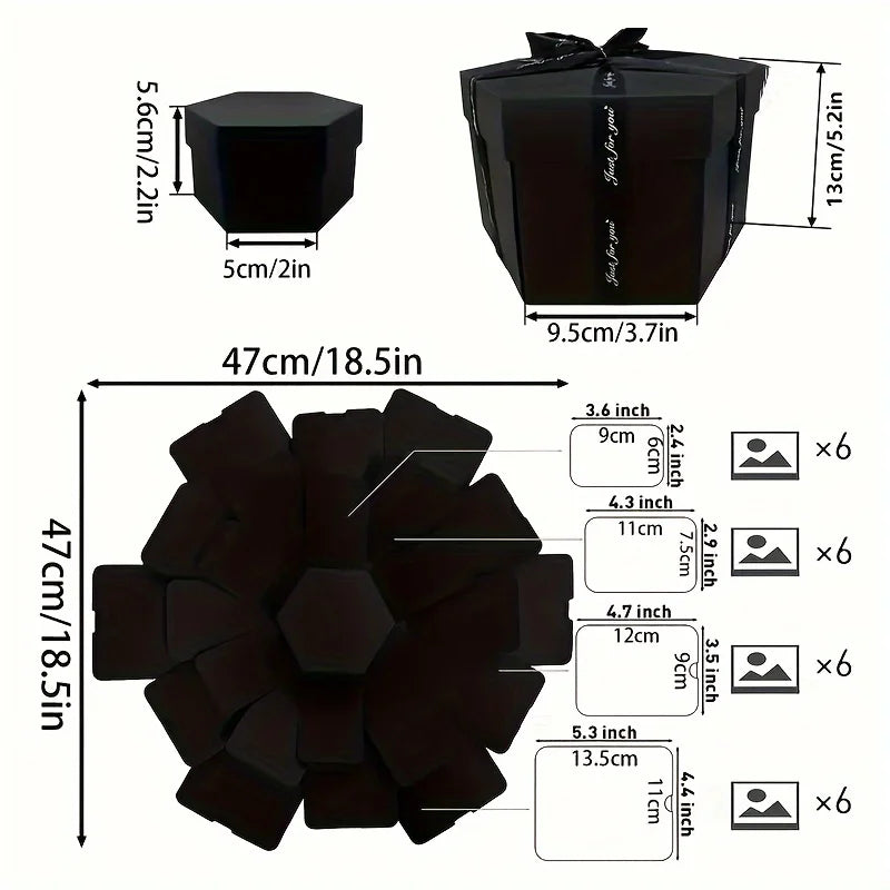 Hexagon Photo Explosion Box - Wholesalus