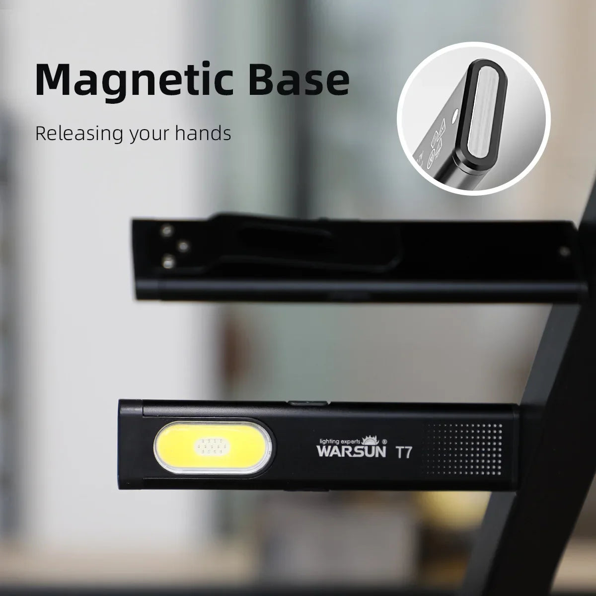 Magnetic LED Keychain Flashlight - Wholesalus