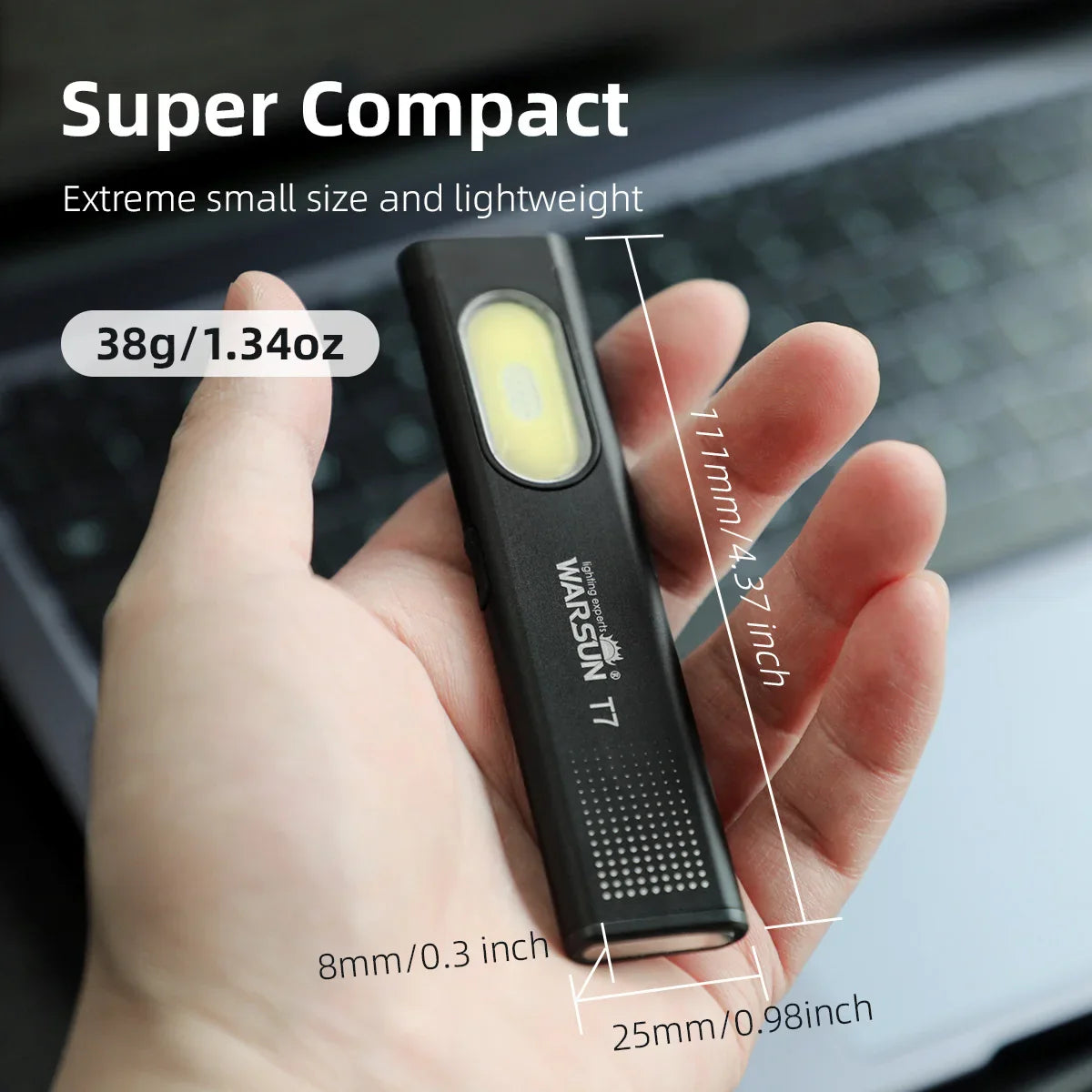 Magnetic LED Keychain Flashlight - Wholesalus