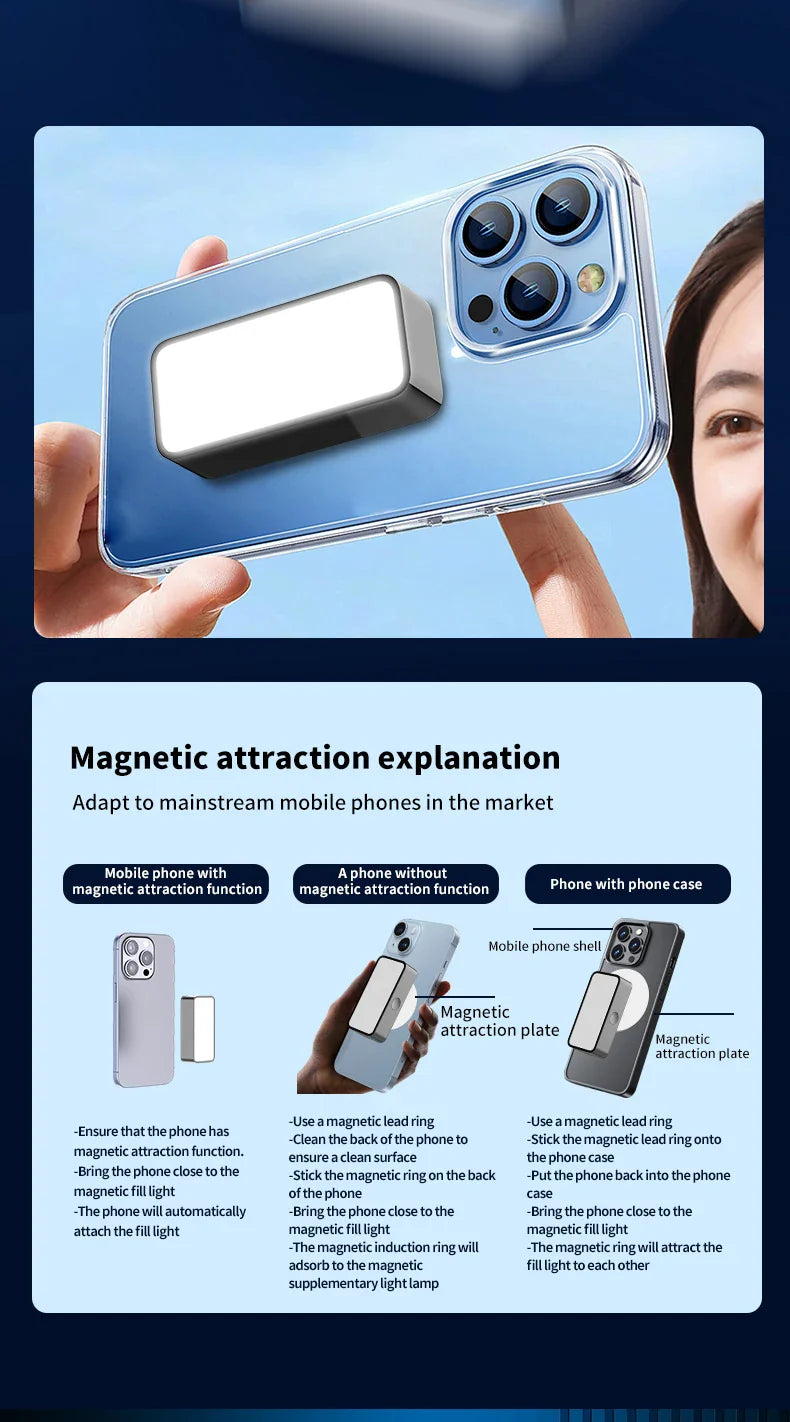 Magnetic Multifunctional Fill Light - Wholesalus