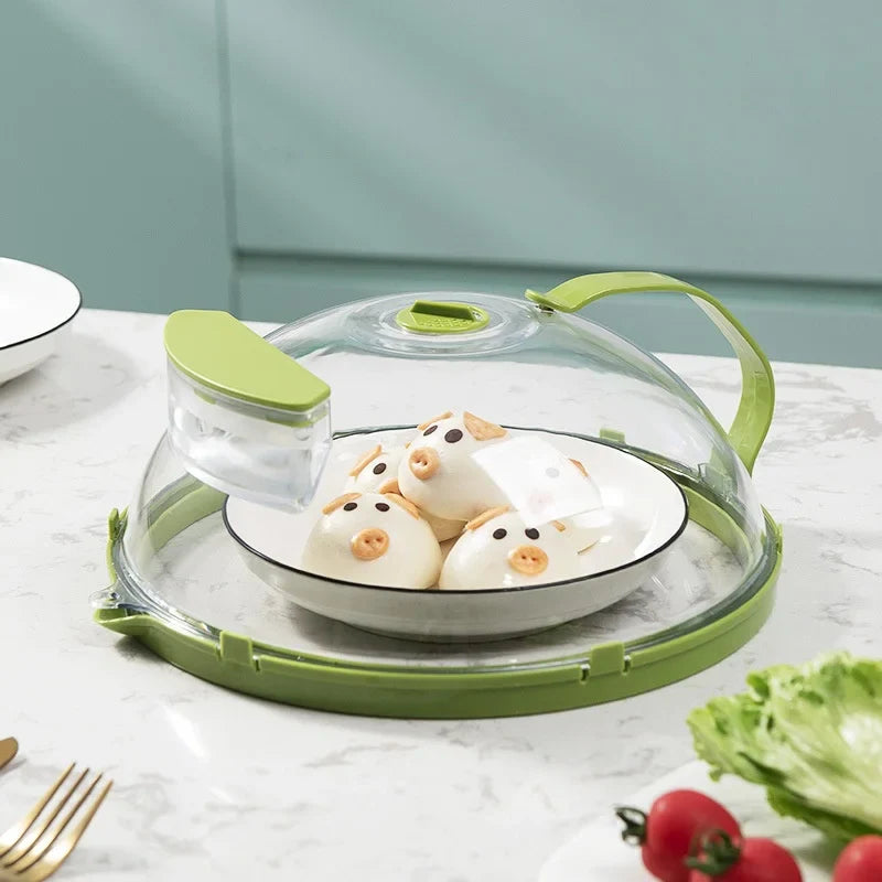 Microwave Splatter Cover With Water Steamer - Wholesalus