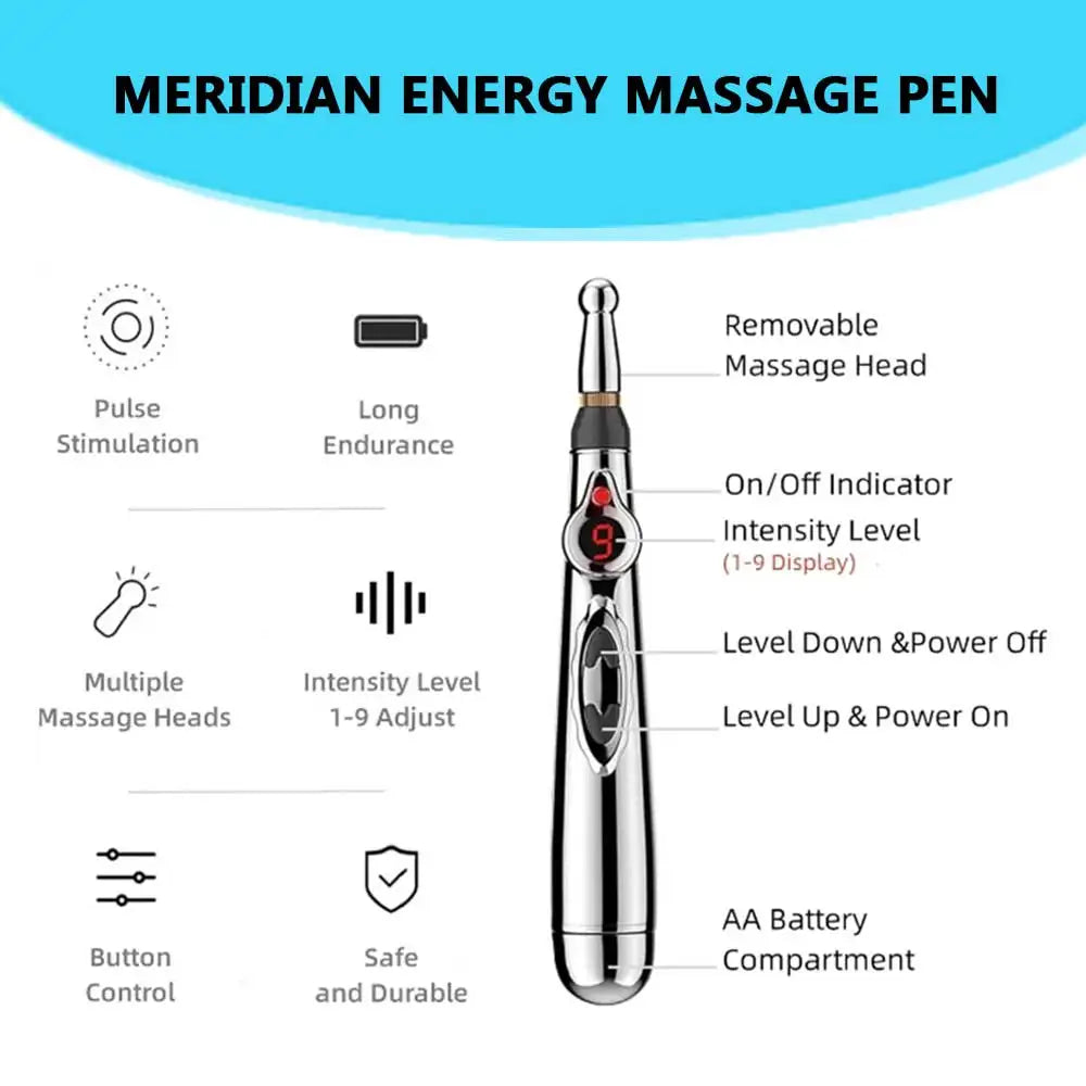 Multifunctional Acupuncture Massage Pen - 5 Heads - Wholesalus