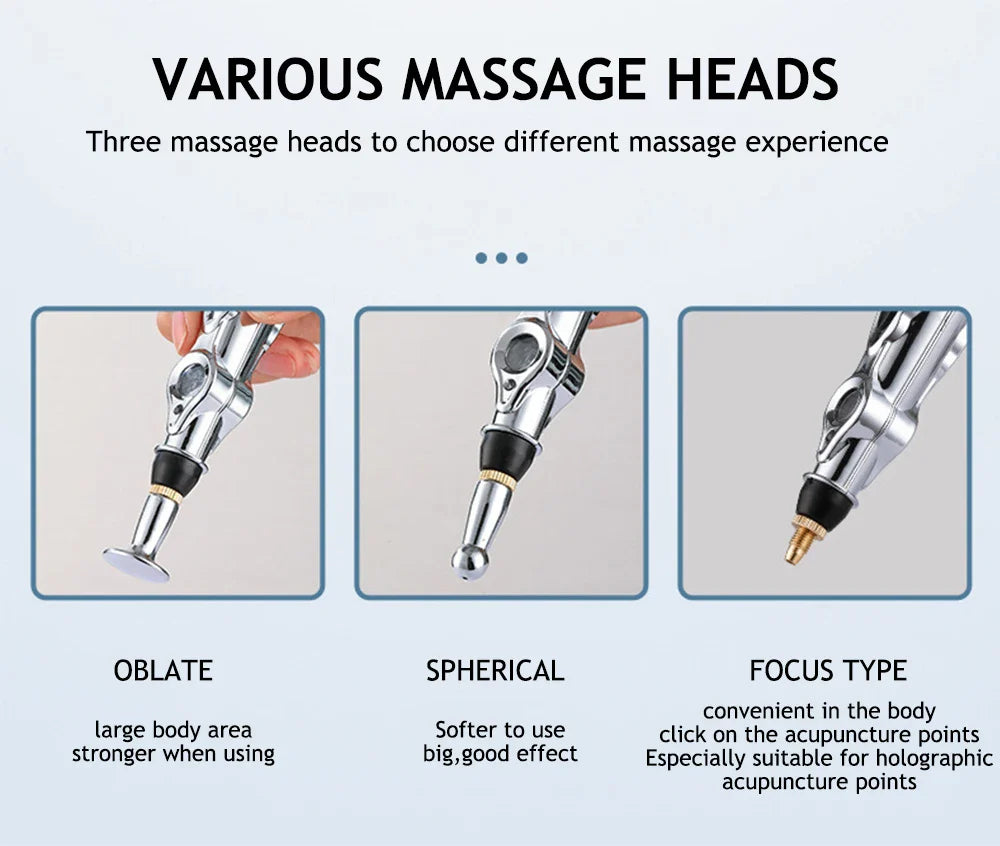 Multifunctional Acupuncture Massage Pen - 5 Heads - Wholesalus