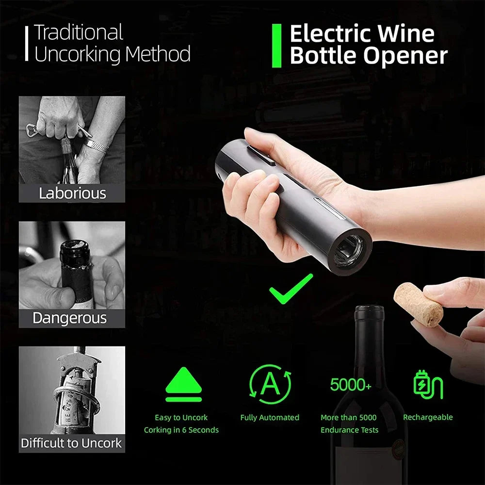 Rechargeable Electric Wine Bottle Opener - Wholesalus