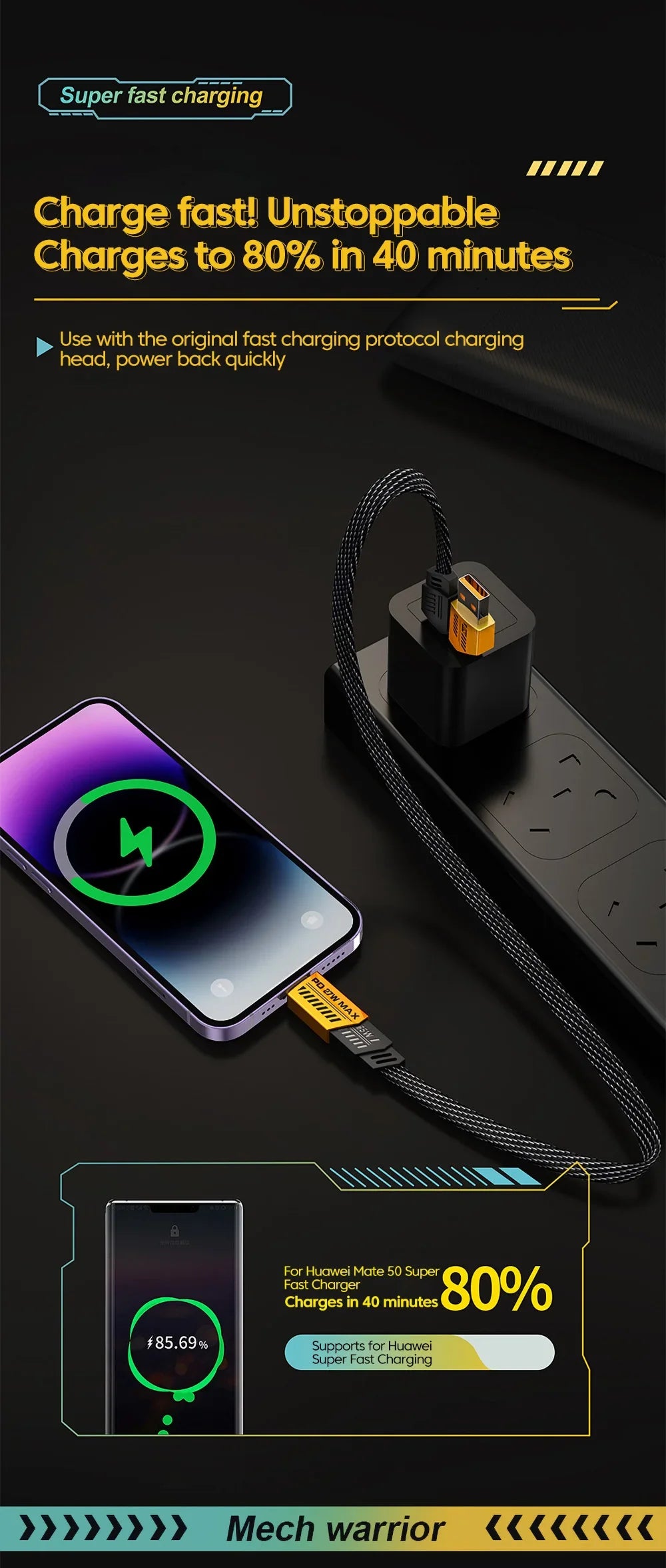 Ultra Strong 4 in 1 Fast Charge Data Cable - Wholesalus