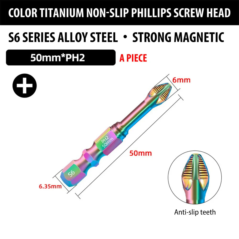 Magnetic Titanium Impact Anti-Slip Screw Head - Wholesalus