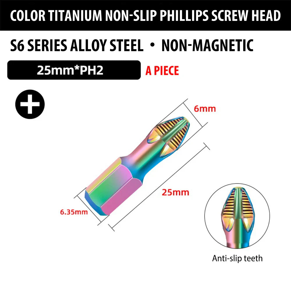 Magnetic Titanium Impact Anti-Slip Screw Head - Wholesalus