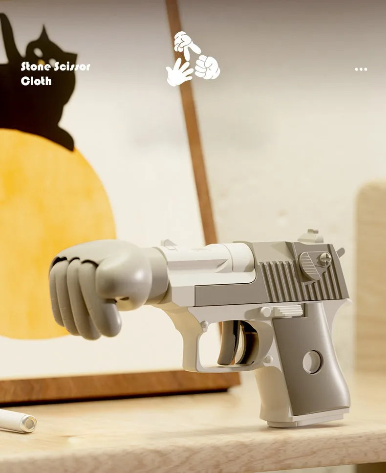 Rock Paper Scissors Gun Toy - Wholesalus