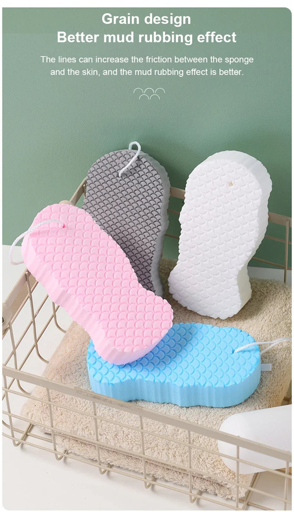 Exfoliating Bath Scrubbing Sponge - Wholesalus