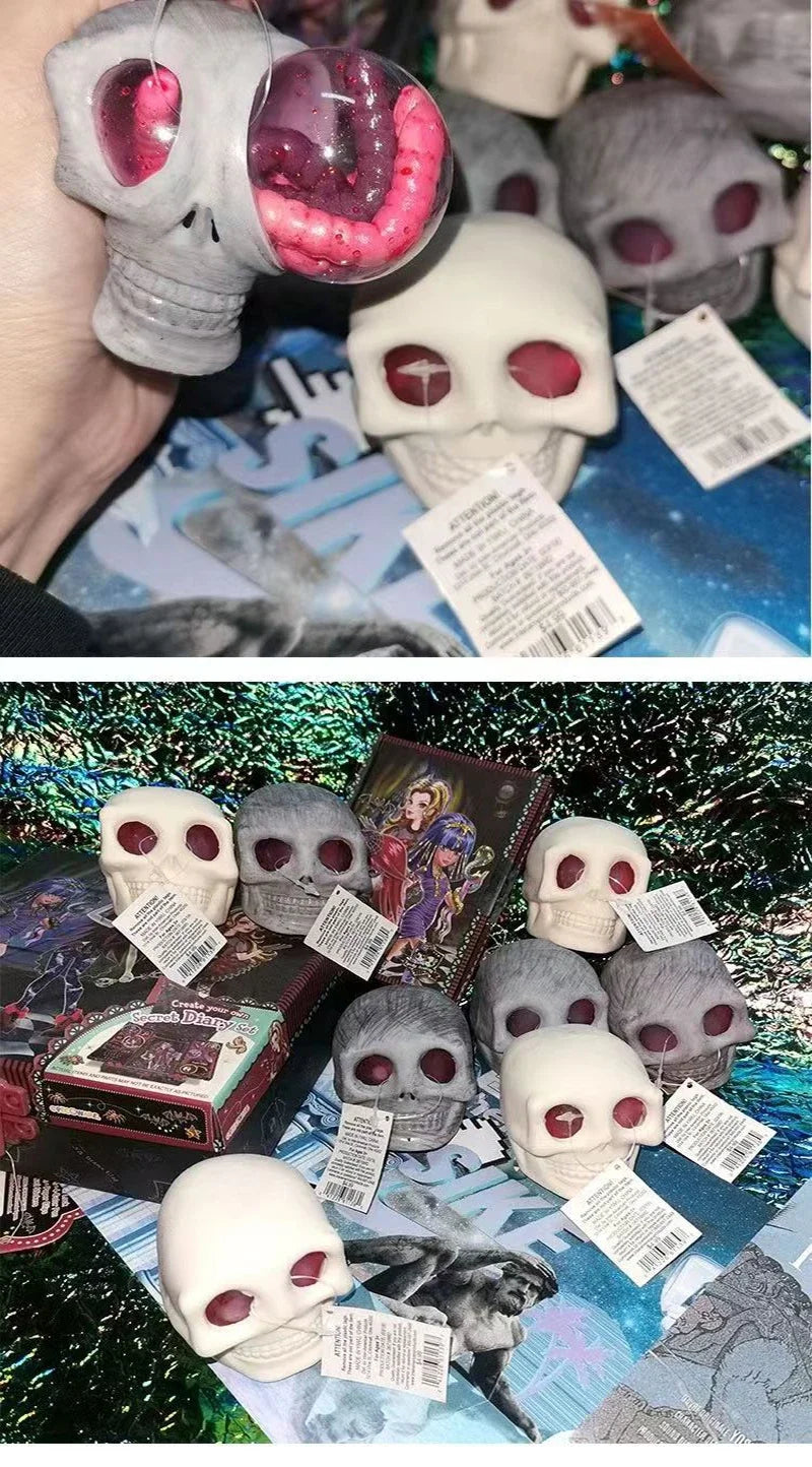 Skull Head Squeeze Fidget Toy - Wholesalus