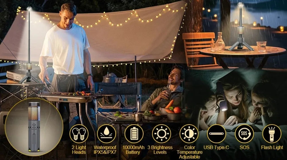 Telescopic and Collapsible Camping Light - Wholesalus