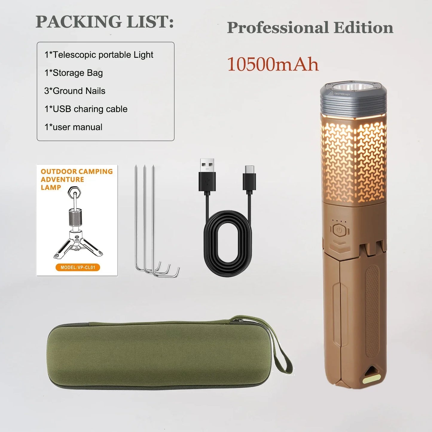 Telescopic and Collapsible Camping Light - Wholesalus