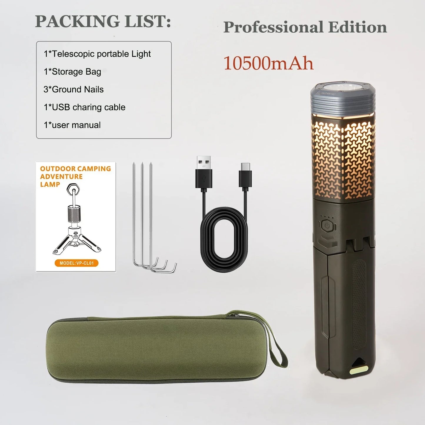 Telescopic and Collapsible Camping Light - Wholesalus