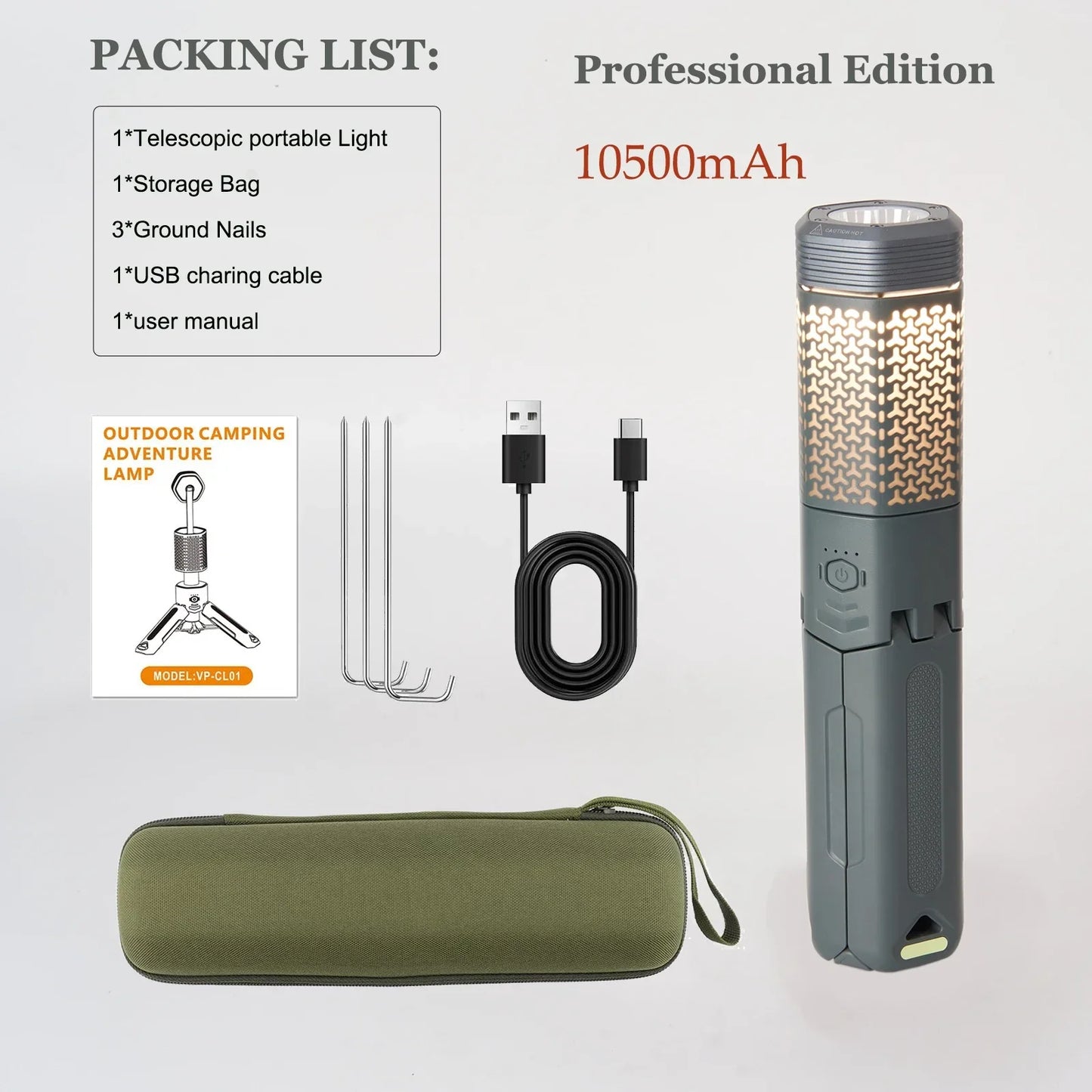 Telescopic and Collapsible Camping Light - Wholesalus