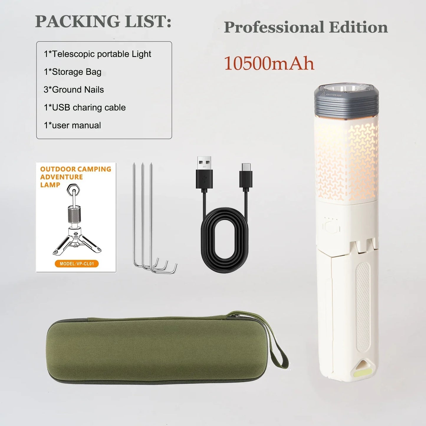 Telescopic and Collapsible Camping Light - Wholesalus