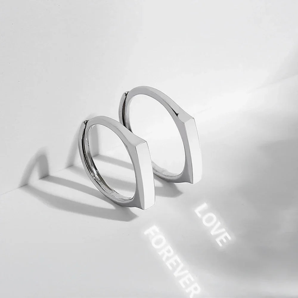 Adjustable Light Sculptured Couple Rings - Wholesalus