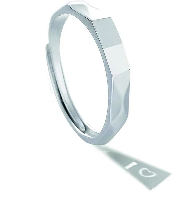 Adjustable Light Sculptured Couple Rings - Wholesalus