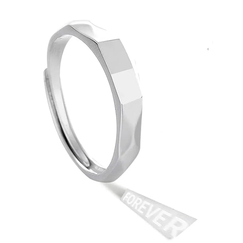 Adjustable Light Sculptured Couple Rings - Wholesalus