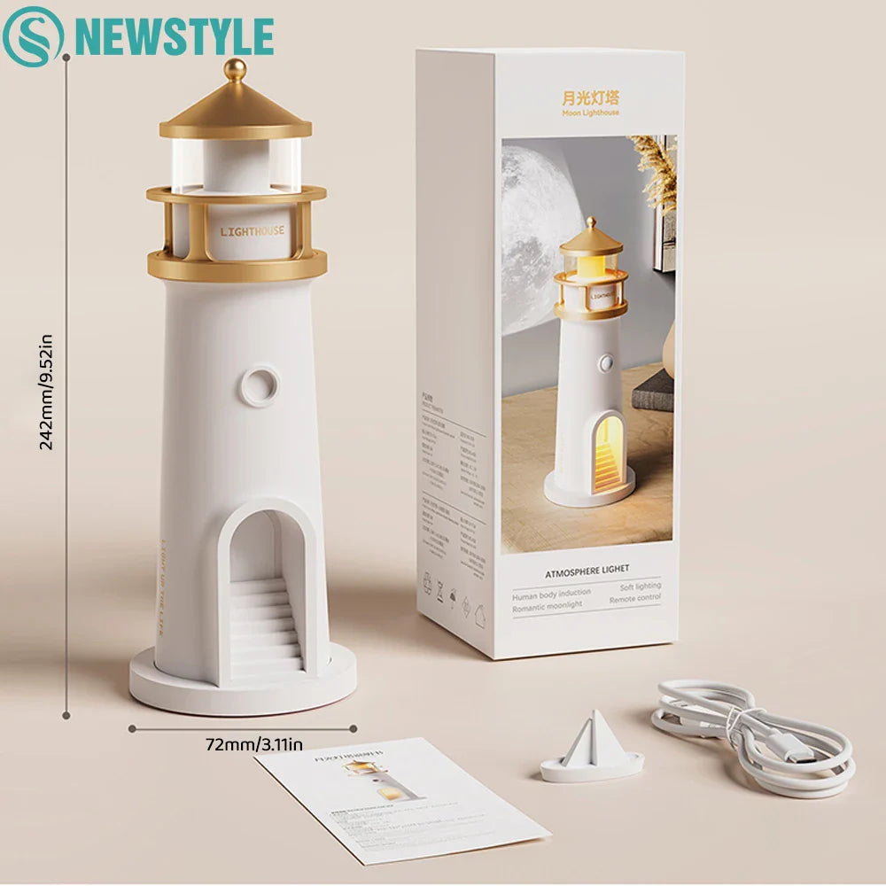 Lighthouse Moon Projection Room Decor - Wholesalus