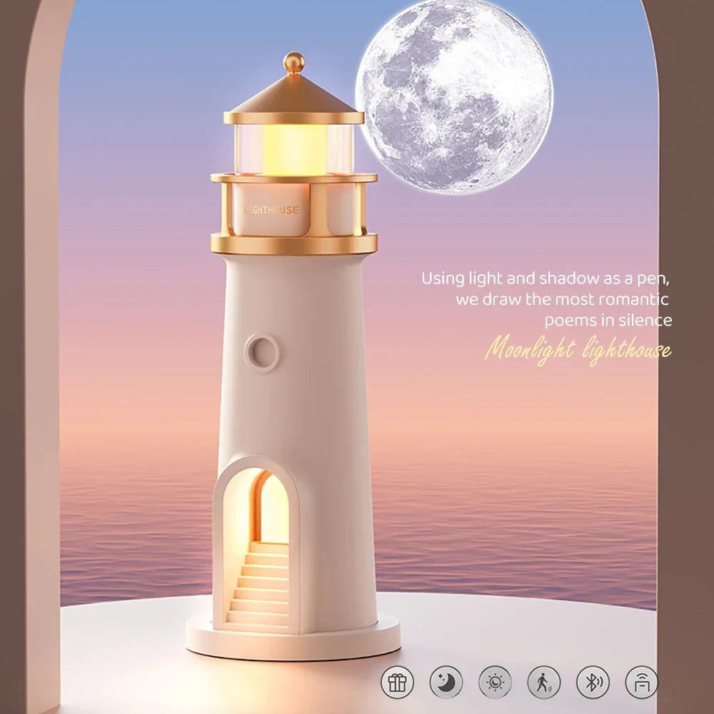 Lighthouse Moon Projection Room Decor - Wholesalus