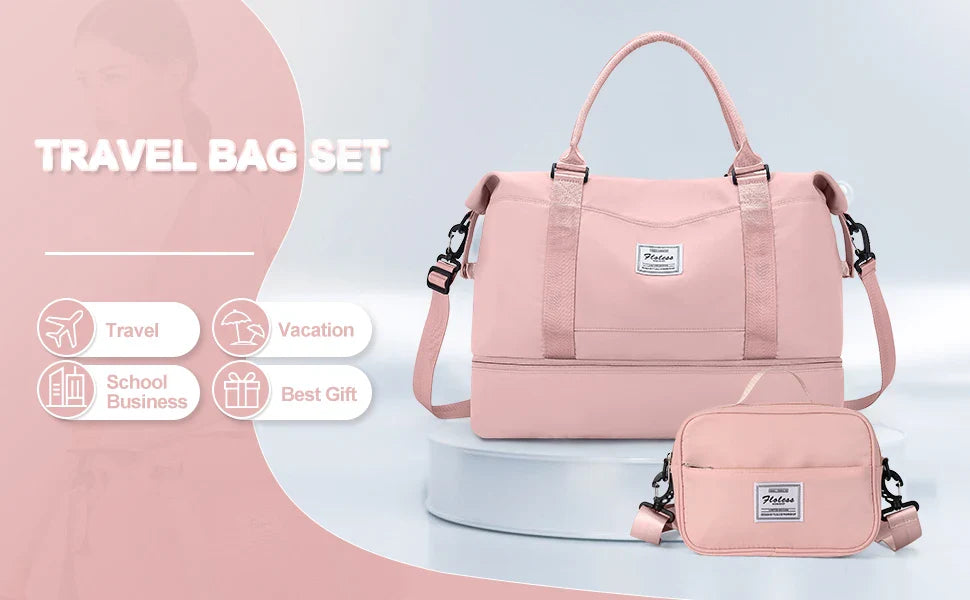 Travel Duffel Bag with Shoes Compartment - Wholesalus