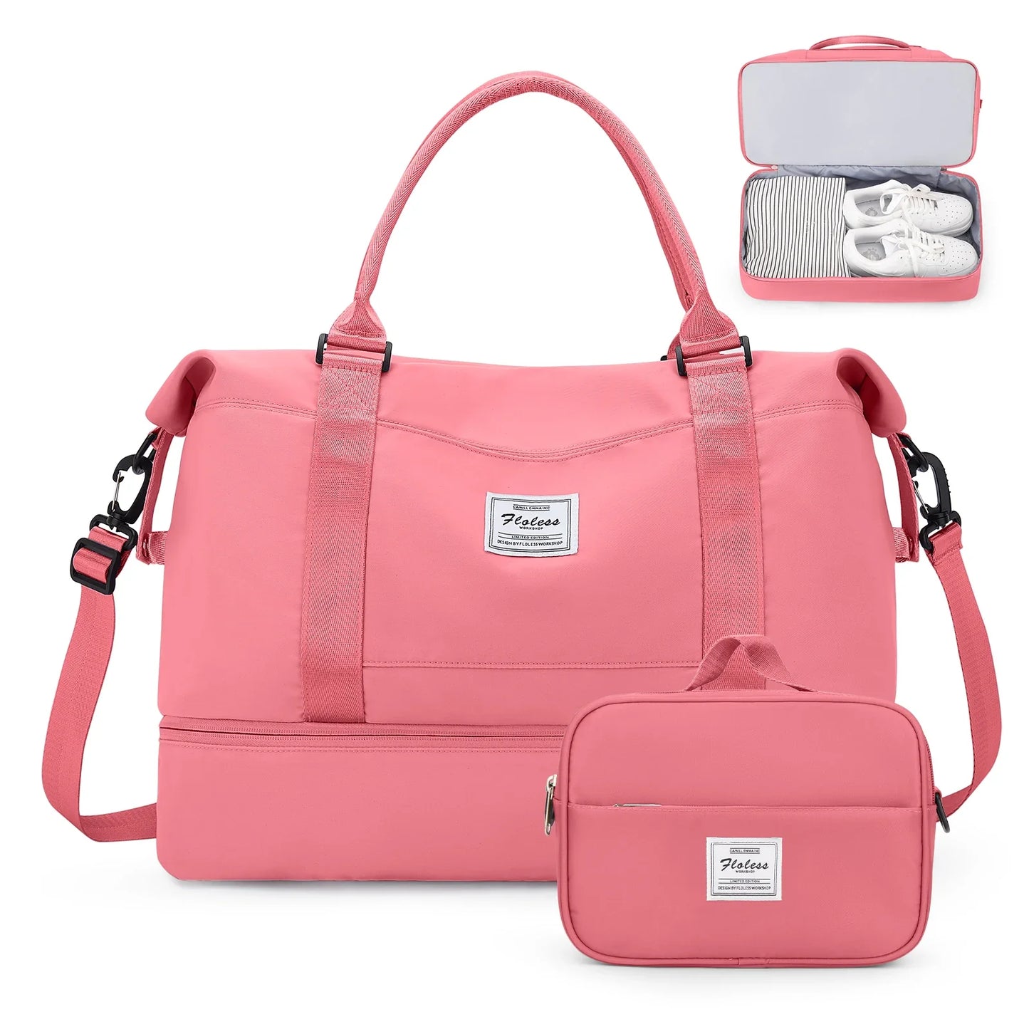 Travel Duffel Bag with Shoes Compartment - Wholesalus