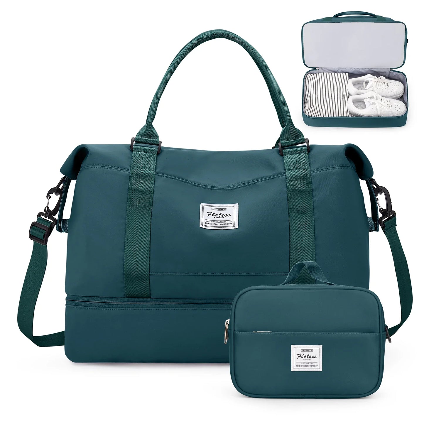Travel Duffel Bag with Shoes Compartment - Wholesalus