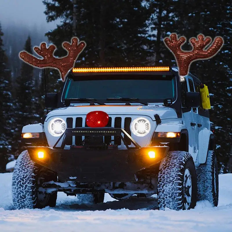 Christmas Reindeer Antlers For Cars - Wholesalus