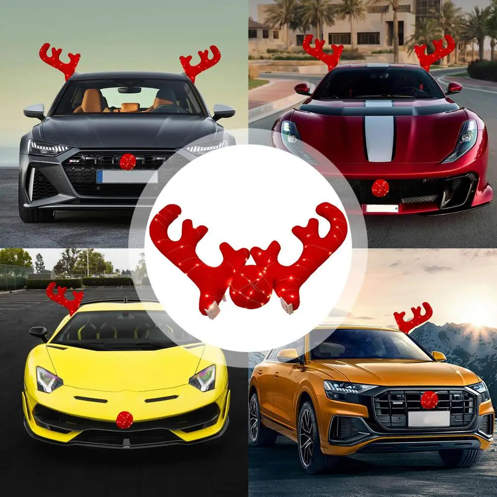 Christmas Reindeer Antlers For Cars - Wholesalus