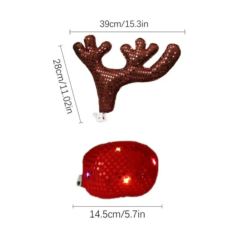 Christmas Reindeer Antlers For Cars - Wholesalus