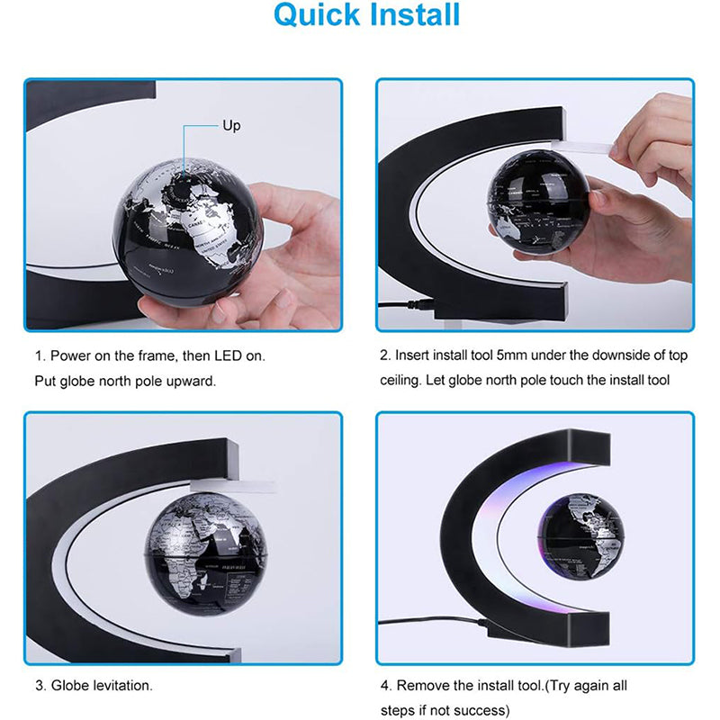 Magnetic Levitation Globe Ornament - Wholesalus