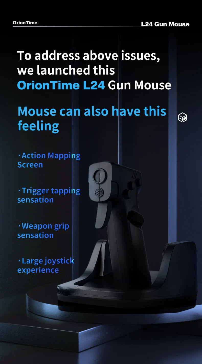 Ergonomic Gun Style Gaming Mouse - Wholesalus