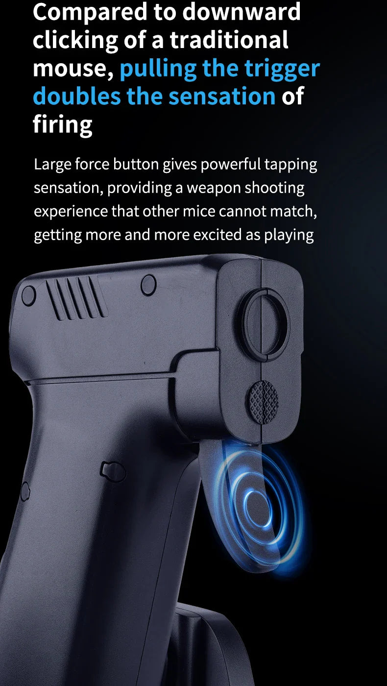 Ergonomic Gun Style Gaming Mouse - Wholesalus