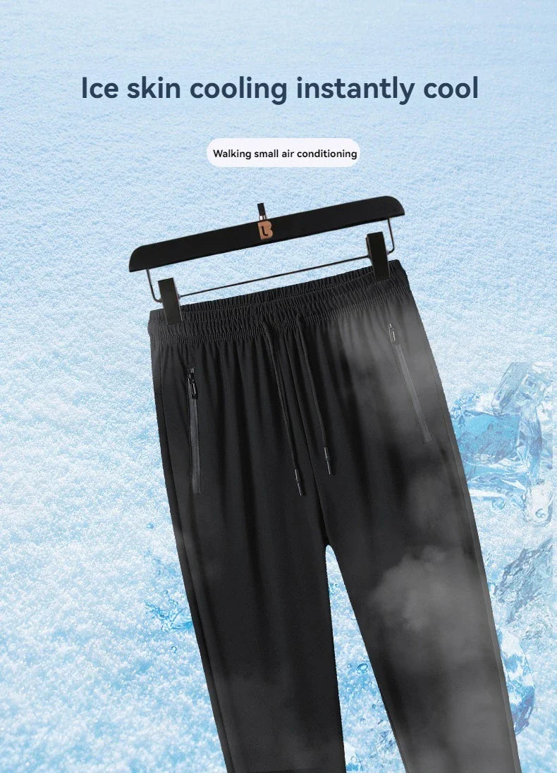 High Elastic Ice Silk Casual Pants - Wholesalus