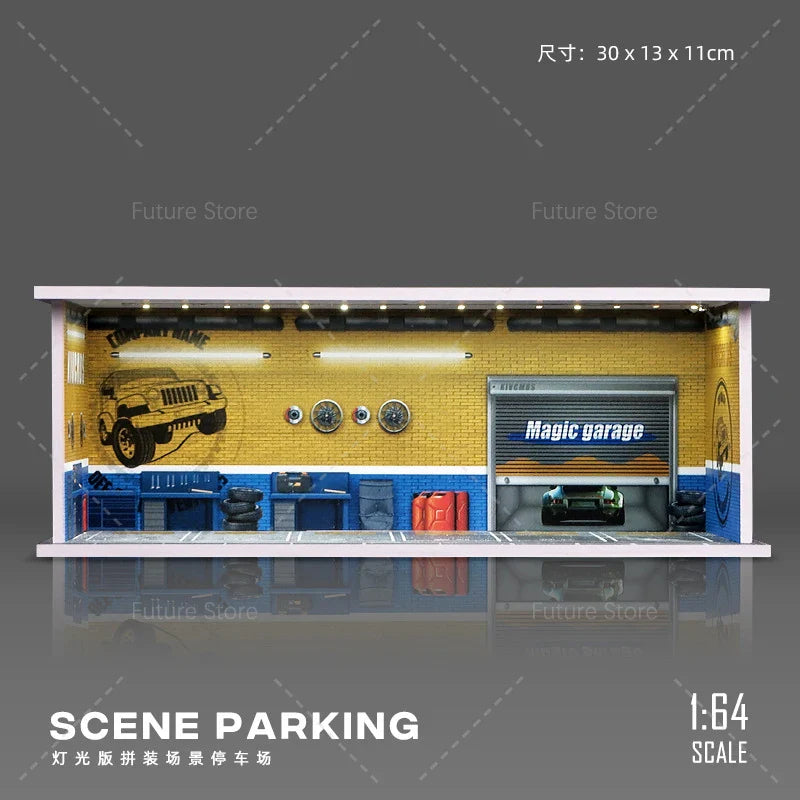 Miniature Car Garage Display - 1 Storey - Wholesalus