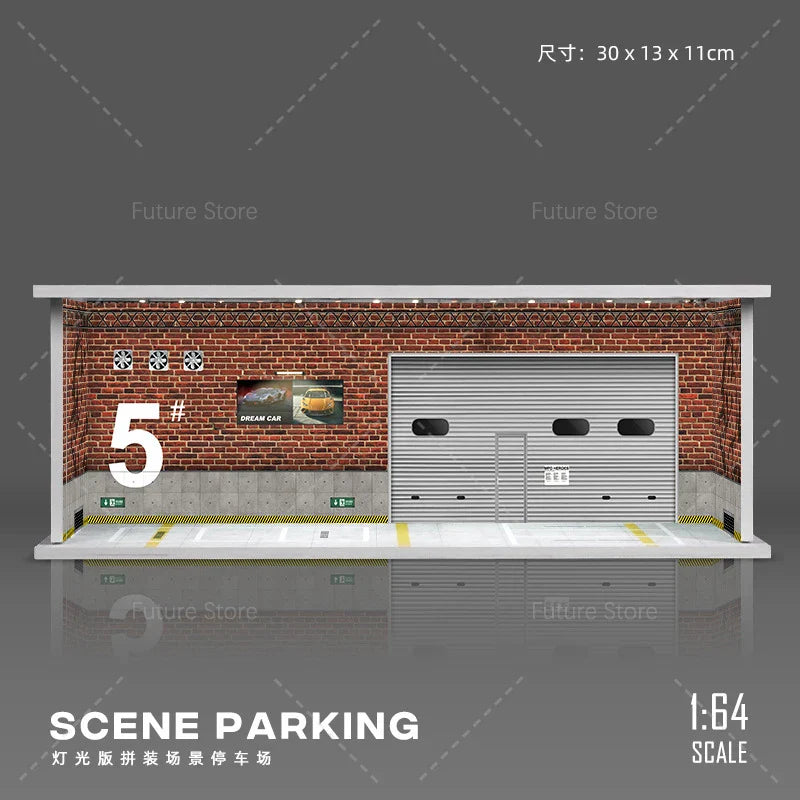 Miniature Car Garage Display - 1 Storey - Wholesalus